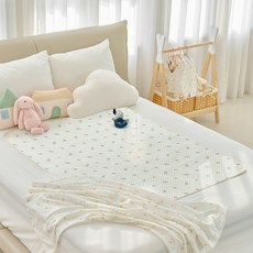 아가짱 듀라론 밤부 양면 아기 쿨 방수패드, 당근토끼, 1개