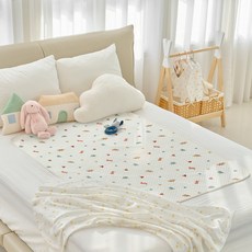 아가짱 듀라론 밤부 양면 아기 쿨 방수 패드, 공룡, 1개