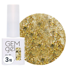 아이빛 네일아트 젬젤 컬러 젤네일, 82골드모음, 10ml, 3개