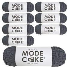 니뜨 모드케이크 뜨개실 100g, 8개, 챠콜