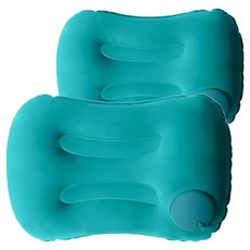 코지웰 캠핑용 휴대용 에어 베개 TR0001, 민트, 2개