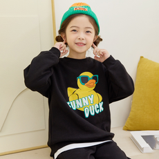 vavkids 童款Funny duck印花刷毛長袖上衣長褲組
