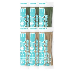 GIBONE 橡膠手套2色套組M, 米色*3入+深綠色*3入, 6入