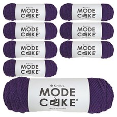 니뜨 모드케이크 뜨개실 100g, 8개, 퍼플