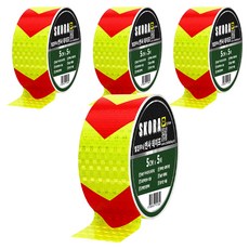 高亮度反光膠帶, 4個, 熒光+紅色