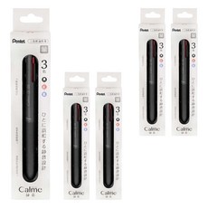 Pentel 飛龍文具 ENERGEL 三色筆 XBLC35C 5支, 黑色 + 紅色 + 藍色, 1盒
