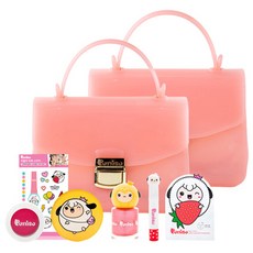 Poutyshu Charm Bag Set 2, 奶油腮紅+防曬氣墊+bling nail+唇筆+紋身貼+面膜+膩子袋, 2套