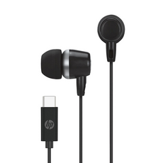 hp 惠普 DHE-7000C Type-C有線耳機, 10mm喇叭, 全指向麥克風, 黑色
