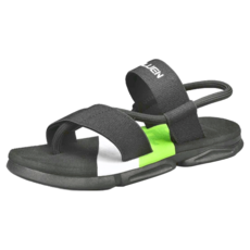 LOULUEN 潮流時尚束帶夾腳防滑涼拖鞋, 黑色, 44