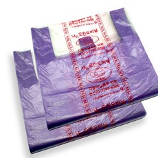 MOKANDO 超市塑膠袋 紫色 6號 100入, 2個