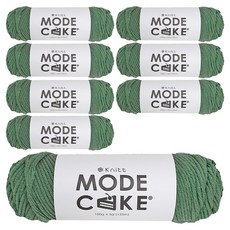 니뜨 모드케이크 뜨개실 100g, 8개, 풀색