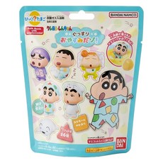 BANDAI 泡澡沐浴球 蠟筆小新睡衣篇 附公仔玩具 黃色洋甘菊香 75g, 混合顏色, 1包