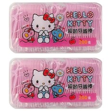 Hello Kitty 超韌牙線棒 200支/盒, 尼龍材質, 2盒