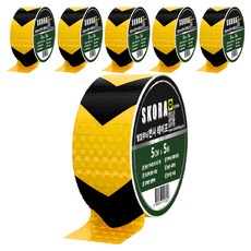高亮度反光膠帶, 6個, 黃色+黑色