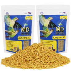 베타팜 MD 펠렛 앵무새 사료, 400g, 2개