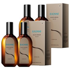 라온느 블랙 아르간 2X 리치 극손상 헤어오일, 4개, 100ml