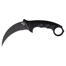 COLD STEEL 冷鋼直刀 Steel Tiger Karambit 刀 AUS8A鋼全黑塗層 CS49KSTBKBK 142g, 黑色, 1組