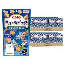 INABA CIAO 啾嚕 迷你肉泥夾心卷, 鮪魚 + 干貝, 36g, 96袋