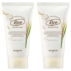 SKINFOOD 米萃日常亮白去角質潔顏乳, 2條, 150ml