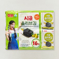 시골 올리브김 도시락김, 4g, 1개, 16개입
