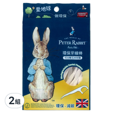 PETER RABBIT 比得兔 環保牙線棒 DFS1440, 8cm, 35支, 2組