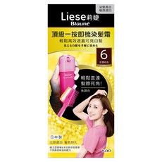 Liese 莉婕 頂級一按即梳染髮霜, 6 深濃棕色, 1盒