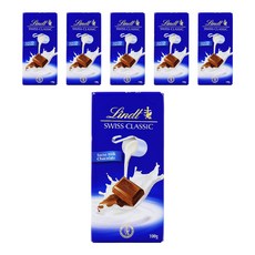 Lindt 瑞士蓮 經典牛奶巧克力, 6片, 100g