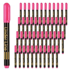 munhwA 底線螢光筆 12入, 粉紅色, 48個