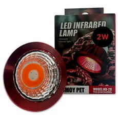 노모이펫 파충류 렙타일 LED 적외선램프 UVA 2W ND-28, 1개, 레드