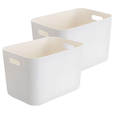 小麥購物 日式收納盒 C396 516g, 白色, 2個