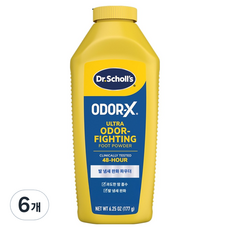 Dr. Scholl's 爽健 ODOR-X 除臭足部爽身粉, 177g, 1入, 6個