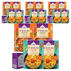 티아시아키친 치킨 마크니 커리 170g x 2p + 게살 푸팟퐁 커리 170g x 2p 전자레인지용 패키지, 4세트