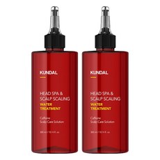 쿤달 헤드 스파 앤 스칼프 스케일링 카페인 탈모 워터 트리트먼트, 2개, 300ml