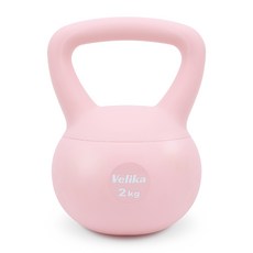 벨리카 홈짐 스포츠 소프트 말랑 케틀벨, 핑크색, 2kg, 1개