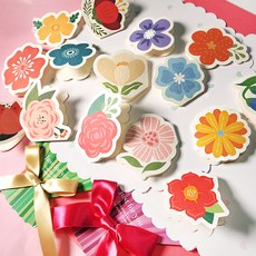 2Youngdesign 花束造型信紙組, 顏色隨機, 4張