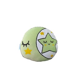 DPILLOW 星星月亮抱枕 檸檬綠, 40 x 40cm
