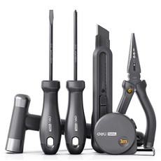 델리 홈시리즈 가정용 공구 세트 블랙 EHT0006, 1세트, 6종