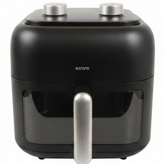 Kinyo 旋鈕式多功能氣炸鍋 377 x 290 x 284mm 3.7kg 6.5L, AF-265, 黑色