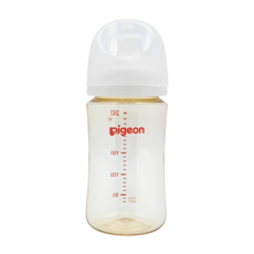 pigeon 貝親 WN3母乳實感PPSU奶瓶 M, 純淨白, 240ml, 1個
