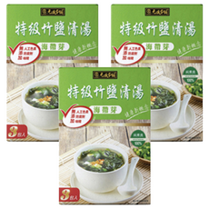 元歲本舖 特級竹鹽清湯 海帶芽口味, 無人工色素、防腐劑，素食可食用, 5.5g, 3入, 3盒