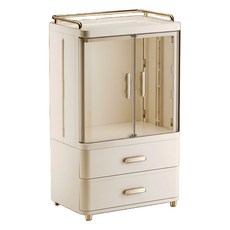 KOLKO 白羽 HAKUHA 化妝品收納盒 雙抽屜 A0290-2 白色 桌面收納, 1個