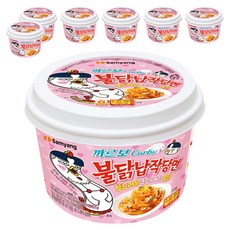 불닭 납작당면 까르보 164.5g, 7개
