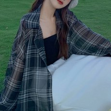 Awesomeful 女性Pavin涼感格紋襯衫 A25SMST051901