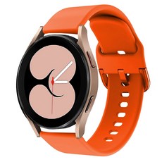 루아러블 갤럭시워치 호환 스포츠 버클 실리콘 스트랩, 오렌지, 1개