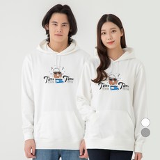 CARET 男女通用 寬鬆版型 圖案連帽T恤 Time