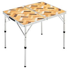 콜맨 내추럴 퍼즐 높이조절가능 테이블, A natural wood grain finish