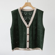 JENIT 女款心形波浪形針織背心 j404