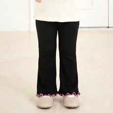 몰리멜리 샤랄라 플라워 골지 부츠컷 레깅스