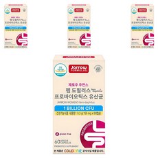 재로우 우먼스 펨 도필러스 프로바이오틱스 유산균, 60정, 4개