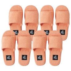 룸앤홈 테리 오픈형 룸슈즈, 코랄, 4개